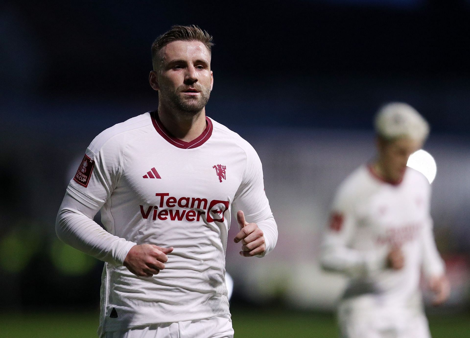 Luke Shaw in action
